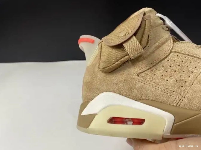 British Retro Air Jordan DH0690-200 Travis Scott Khaki 6 0419